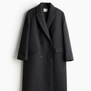 Oversized maxi wool coat